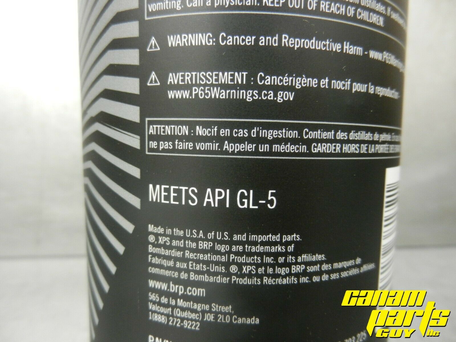 2 Quarts XPS Synthetic Gear Oil SAE 75W-140 - Canam Parts Guy