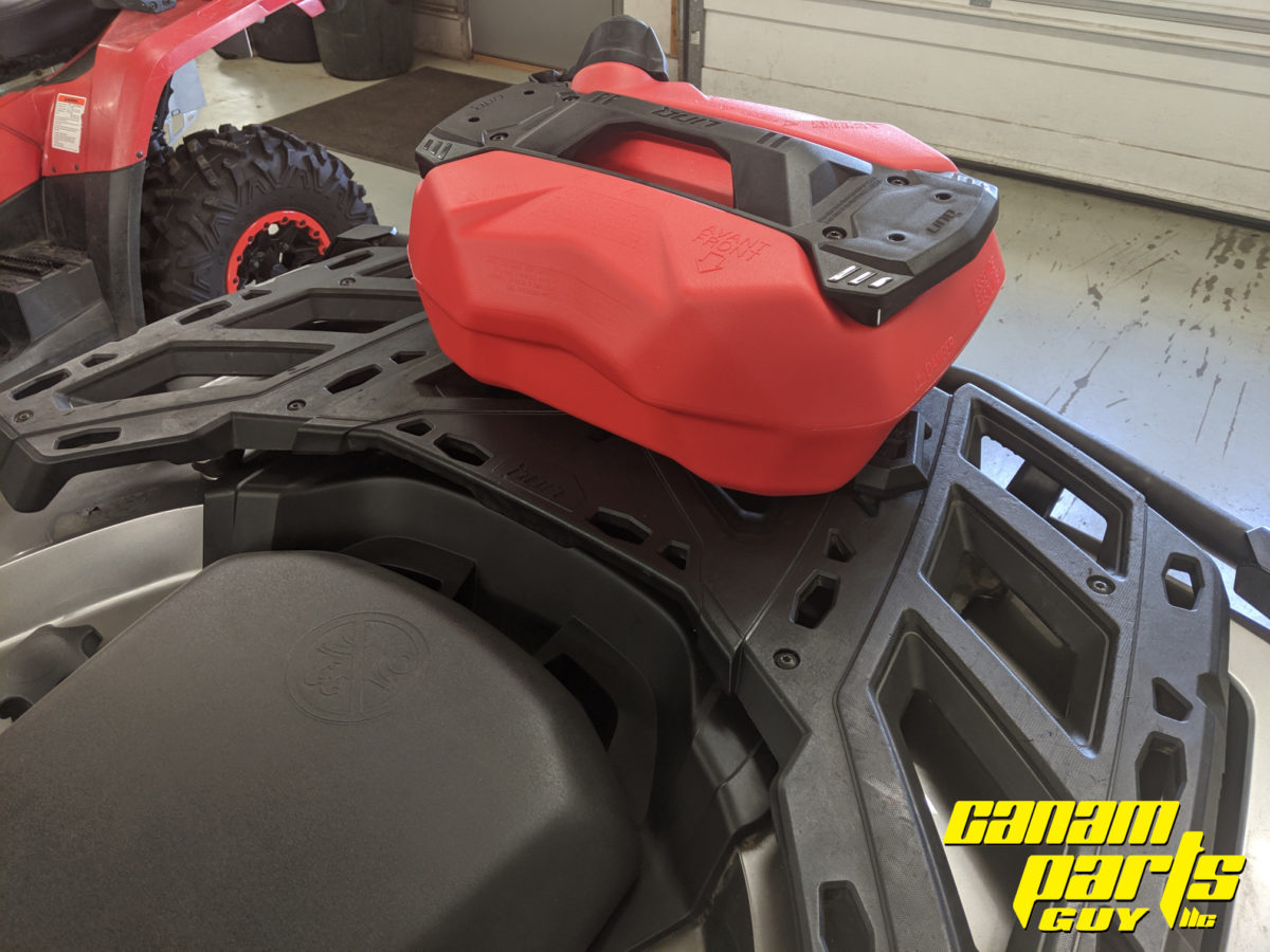 NEW OEM LINQ FUEL GAS CADDY SPARE TANK WITH BRACKETS 4 GAL Canam