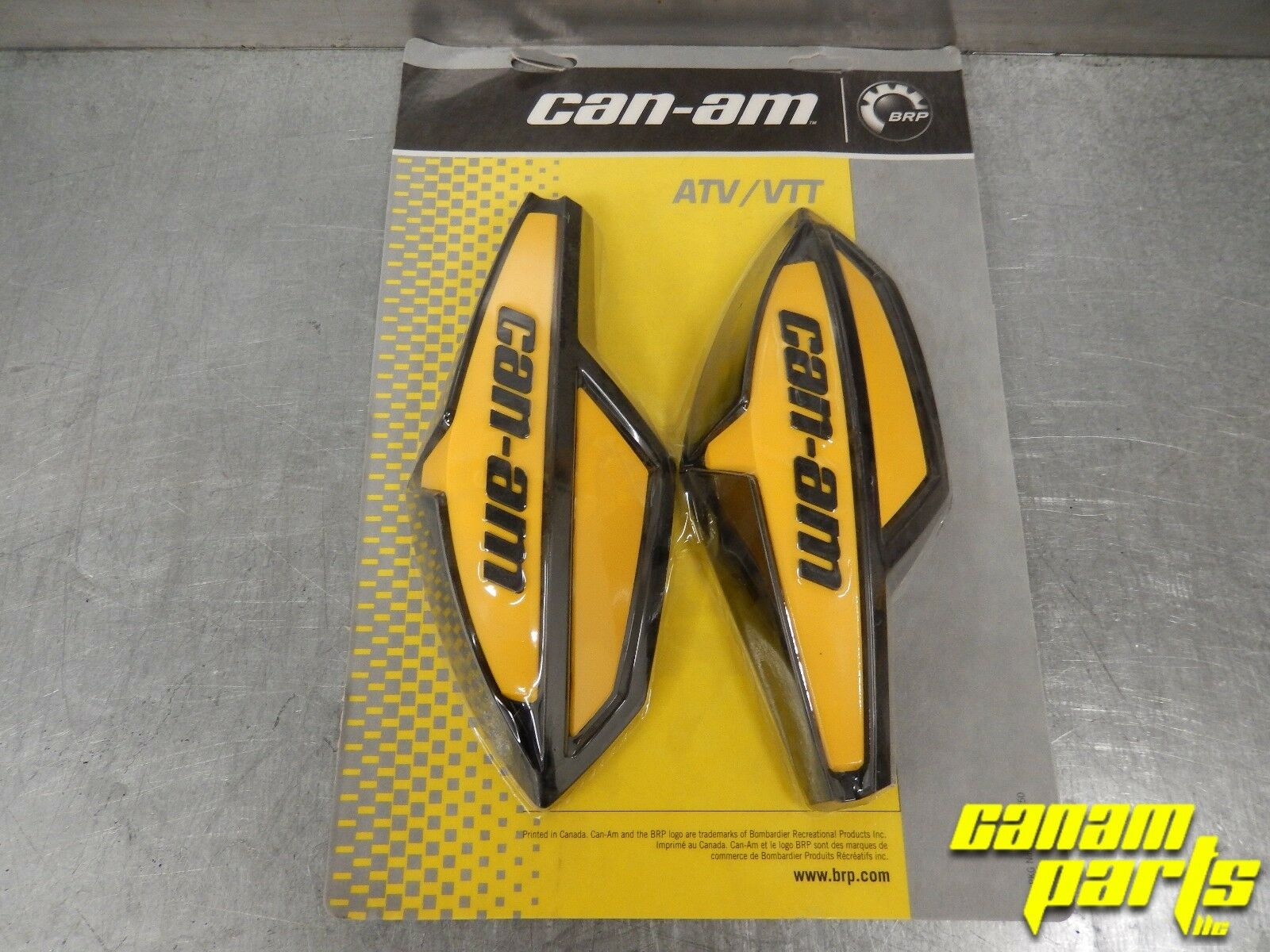 BlackYellow Handlebar Wind Deflector Canam Parts Guy