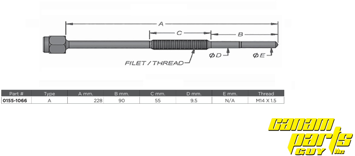 CVTech Trailbloc Primary Clutch Puller Tool 01551066 14mmx1.5 Canam