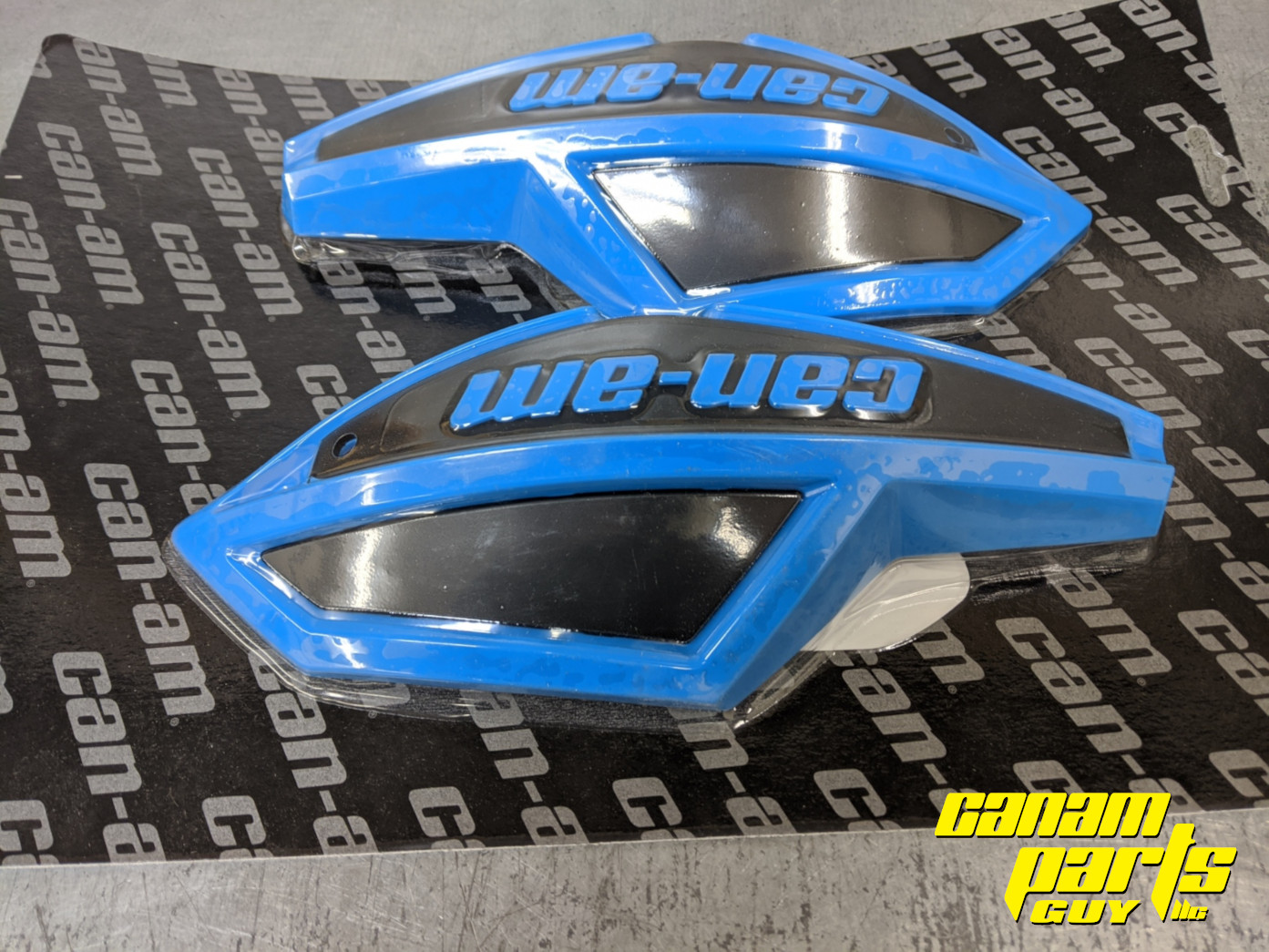 Octane Blue-Black Handlebar Wind Deflector - Canam Parts Guy